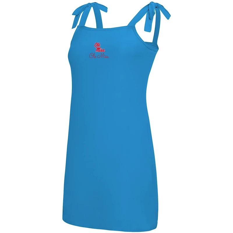 Women's Concepts Sport Powder Blue Ole Miss Rebels Tie-Shoulder Nightdress