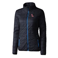 Women's Cutter & Buck Navy Ole Miss Rebels Rainier Eco Insulated Puffer Full-Zip Jacket