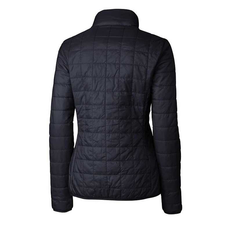 Women's Cutter & Buck Navy Ole Miss Rebels Rainier Eco Insulated Puffer Full-Zip Jacket