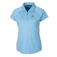Polo extensible bleu poudre Ole Miss Rebels Forge pour femme Cutter & Buck