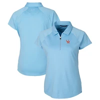 Polo extensible bleu poudre Ole Miss Rebels Forge pour femme Cutter & Buck