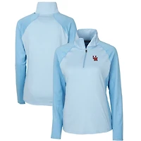 Pull-over extensible à demi-zip bleu poudre Ole Miss Rebels Forge pour femme, coupeur et buck, rayures ton sur
