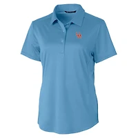Polo extensible texturé bleu poudre Cutter & Buck pour femme des Ole Miss Rebels Vault Prospect