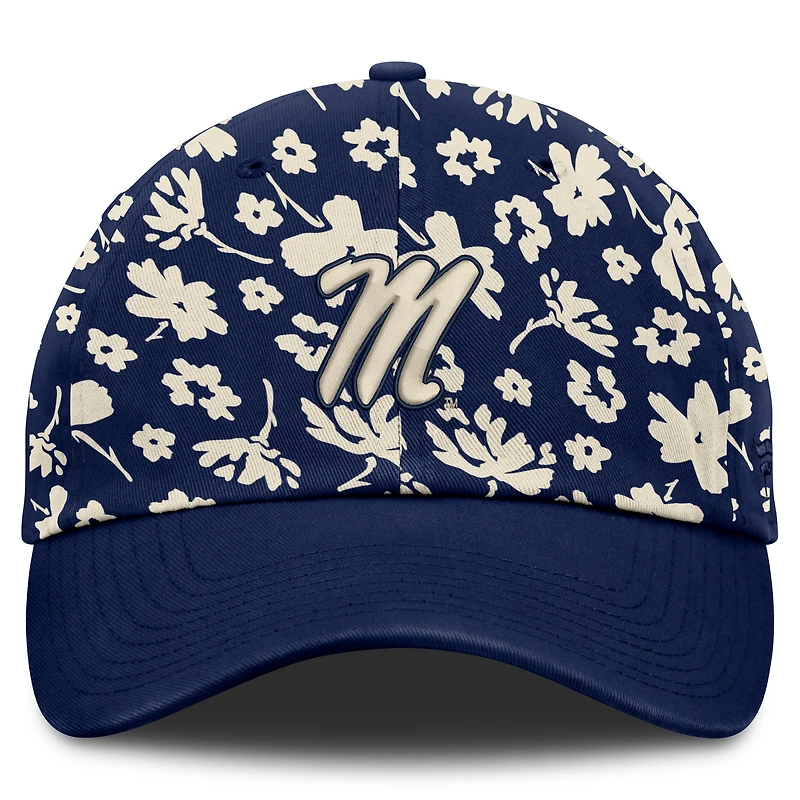 Chapeau ajustable Fanatics Navy Ole Miss Rebels Blossom pour femme