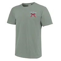 T-shirt de Noël vert clair pour femmes Ole Miss Rebels, motif sapin Noël, couleurs confortables