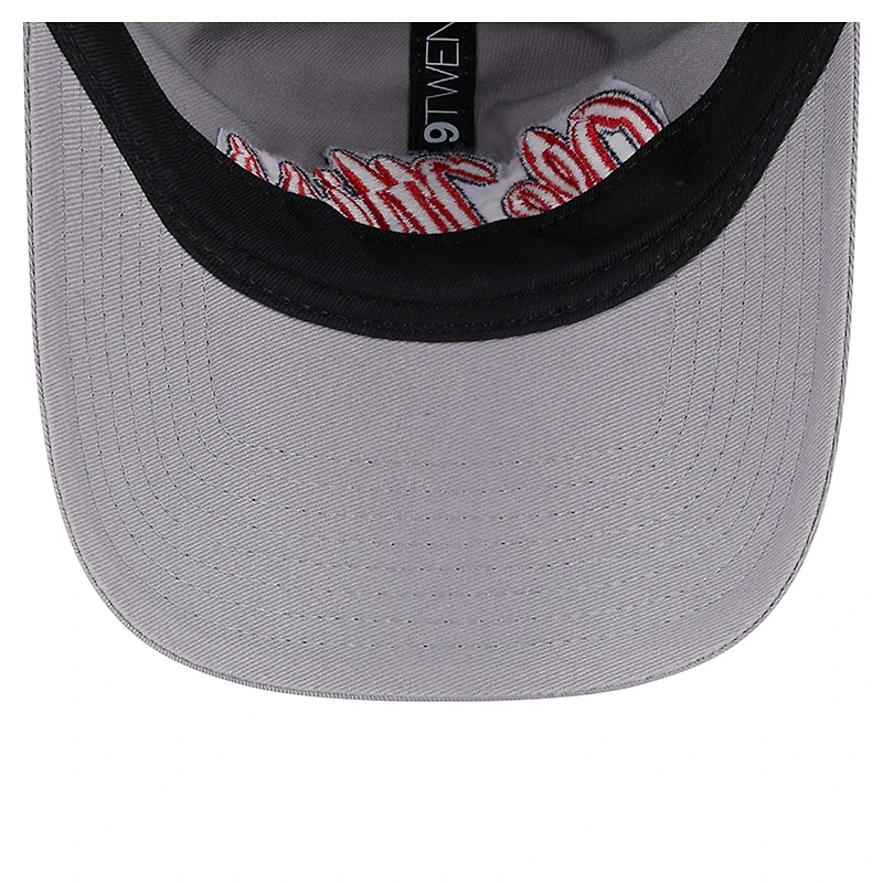 Casquette ajustable 9TWENTY avec logo Ole Miss Rebels de New Era pour femme, grise