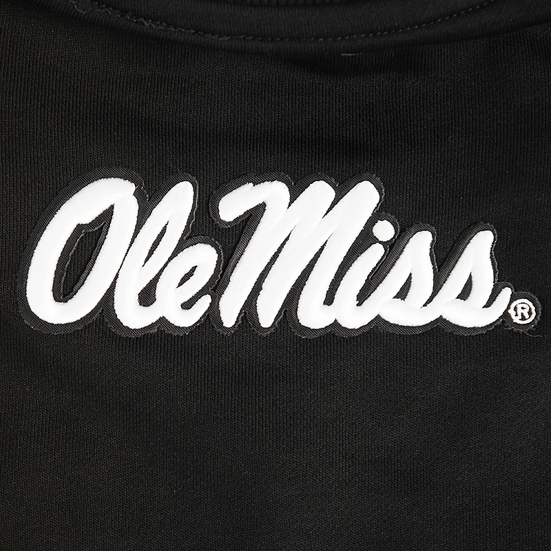 Sweat-shirt court Pro Standard noir pour femme Ole Miss Rebels Pearl