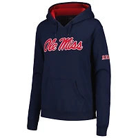 Sweat à capuche gros logo Ole Miss Rebels Stadium Athletic bleu marine pour femme