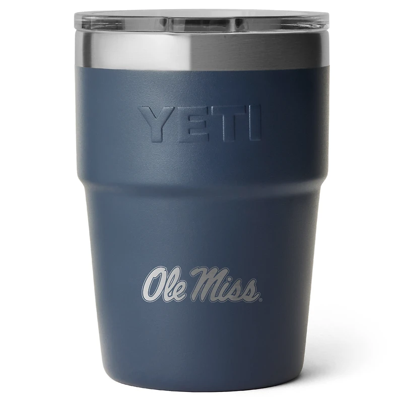 Gobelet empilable YETI Ole Miss Rebels Primary Rambler 473 ml avec couvercle Magslider