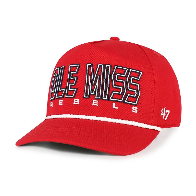 Youth '47 Red Ole Miss Rebels Byline Hitch Adjustable Hat