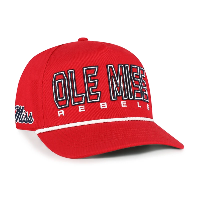 Casquette ajustable rouge Ole Miss Rebels Byline Hitch pour jeunes de 1947