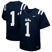 Maillot de match Nike #1 bleu marine pour jeunes des Rebels d'Ole Miss Untouchable