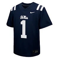 Youth Nike #1 Navy Ole Miss Rebels Untouchable Replica Game Jersey