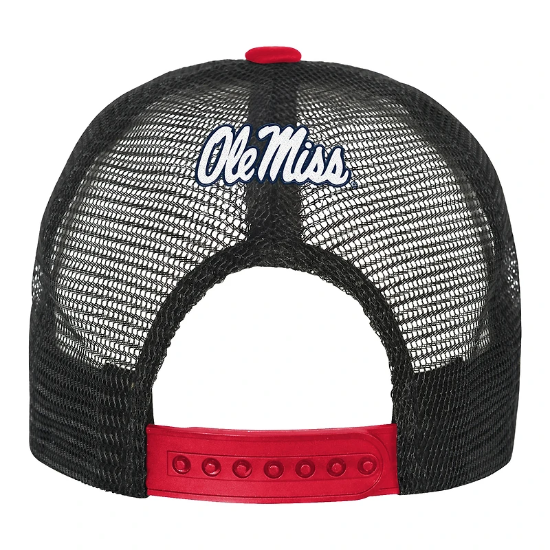 Casquette ajustable Youth Outerstuff bleu marine/crème Ole Miss Rebels Modern Fan Trucker