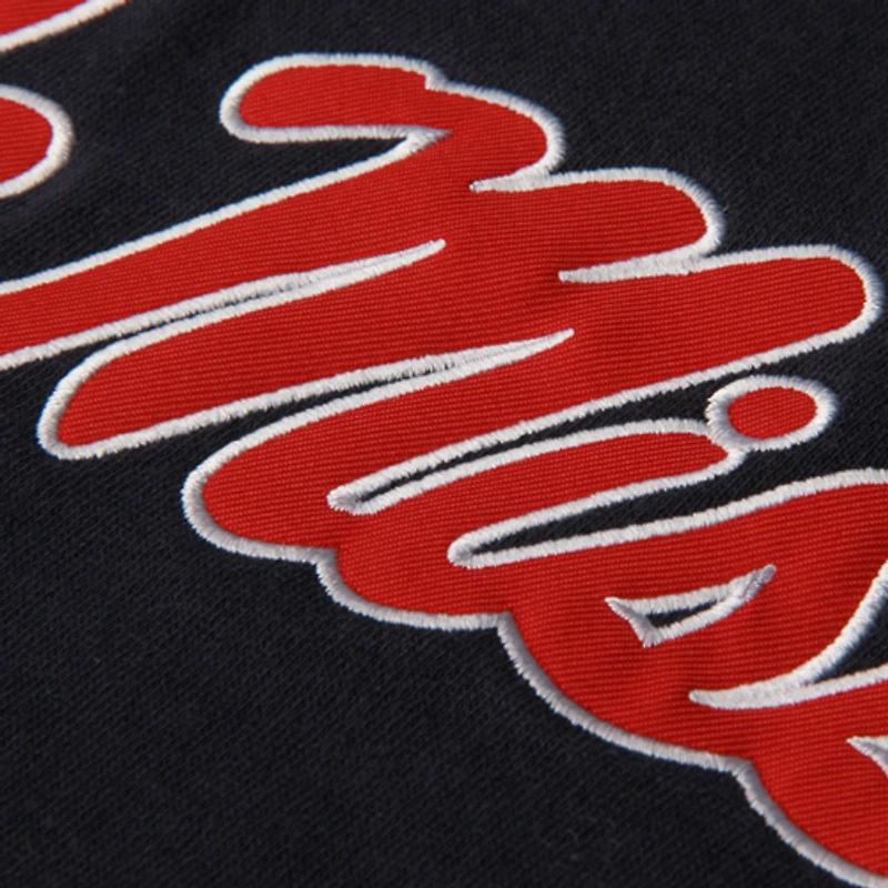 Chandail à capuchon gros logo Ole Miss Rebels bleu marine Stadium Athletic pour jeune