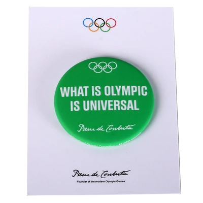 Aimant Vert La Collection Olympique - Citation de Pierre de Coubertin