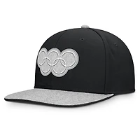 Men's Fanatics Black/Heather Gray Olympic Games Downhill Snapback Hat
