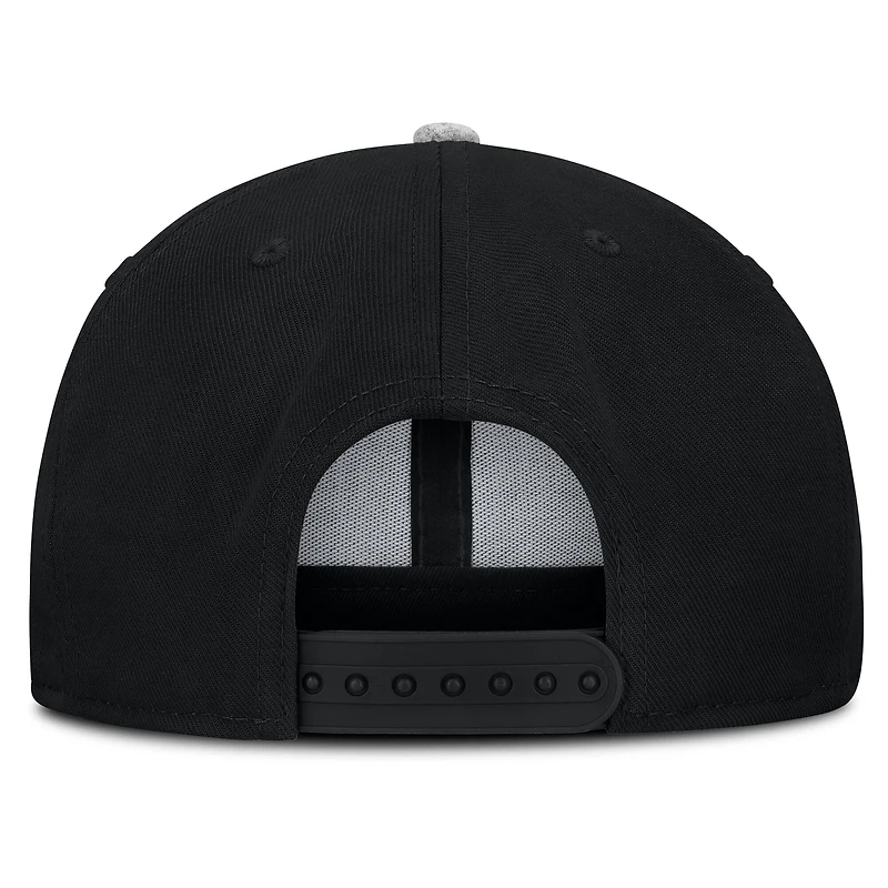 Men's Fanatics Black/Heather Gray Olympic Games Downhill Snapback Hat