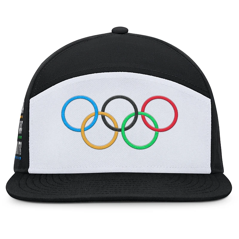 Casquette ajustable noire/blanche Fanatics pour hommes pour cérémonie des Jeux olympiques
