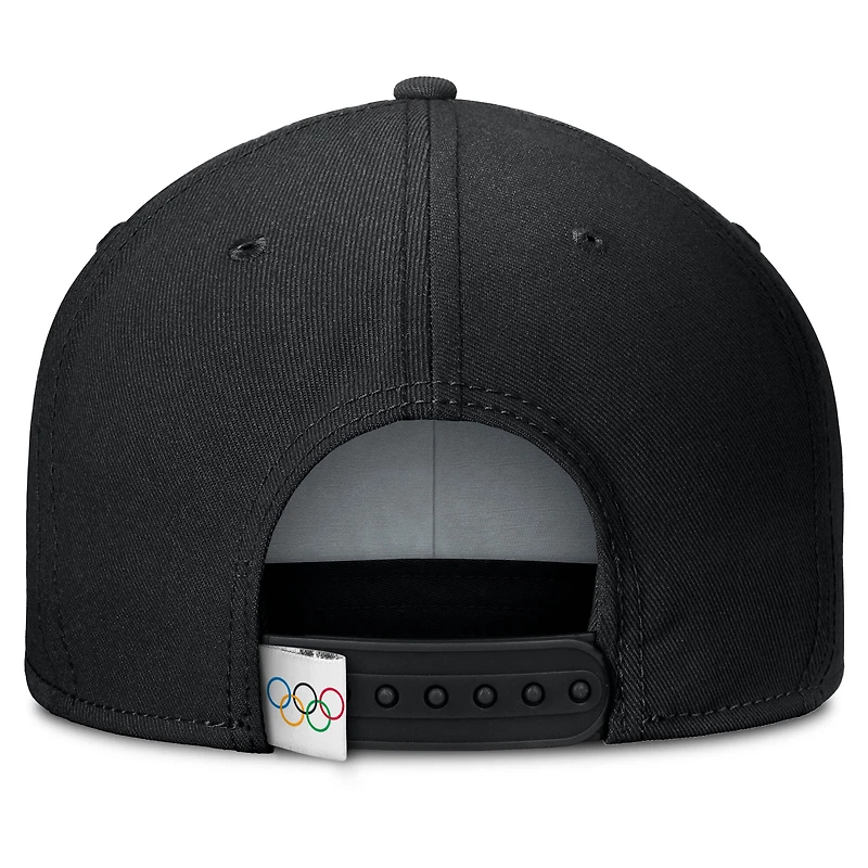 Men's Fanatics Black/White Olympic Games Ceremony Adjustable Hat
