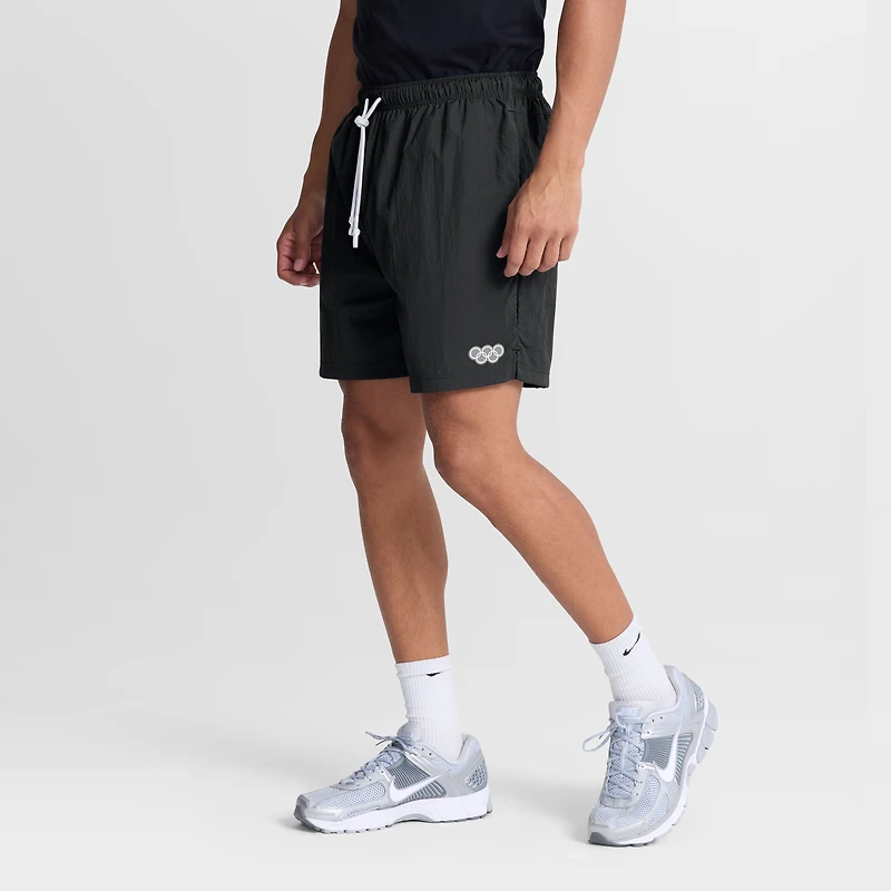 Short tissé Fanatics noir pour homme, avec badge « In the Zone » des Jeux olympiques