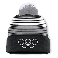Men's Fanatics Black Olympic Games Medalist Cuffed Knit Hat with Pom