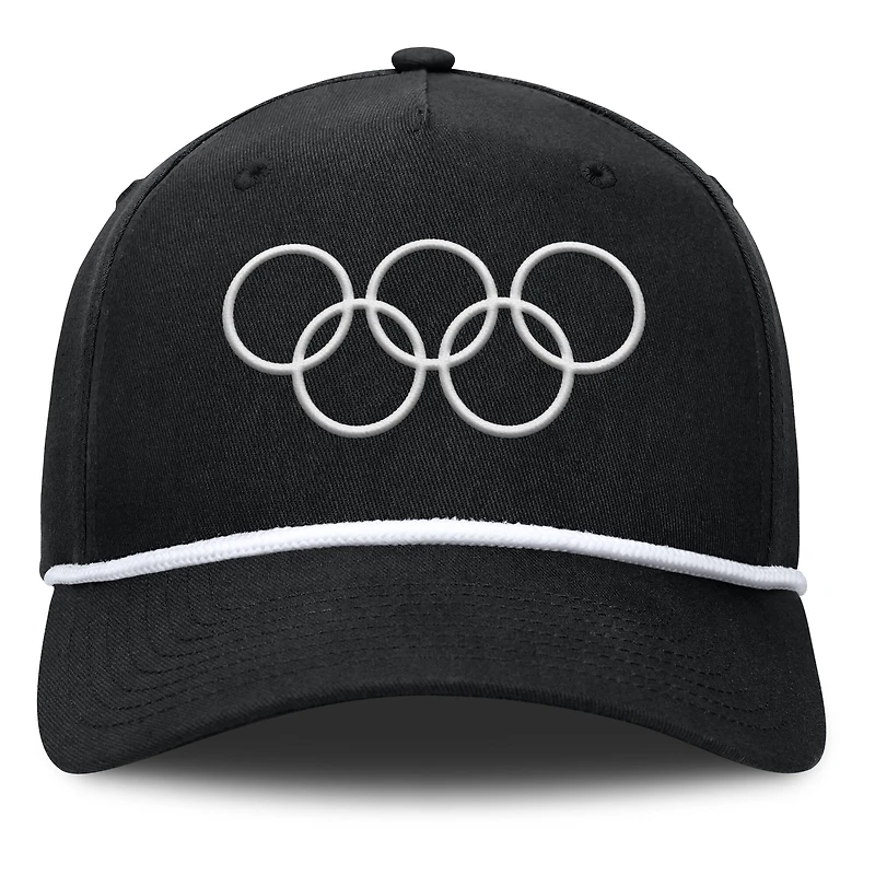 Men's Fanatics Black Olympic Games Podium A-Frame Adjustable Hat