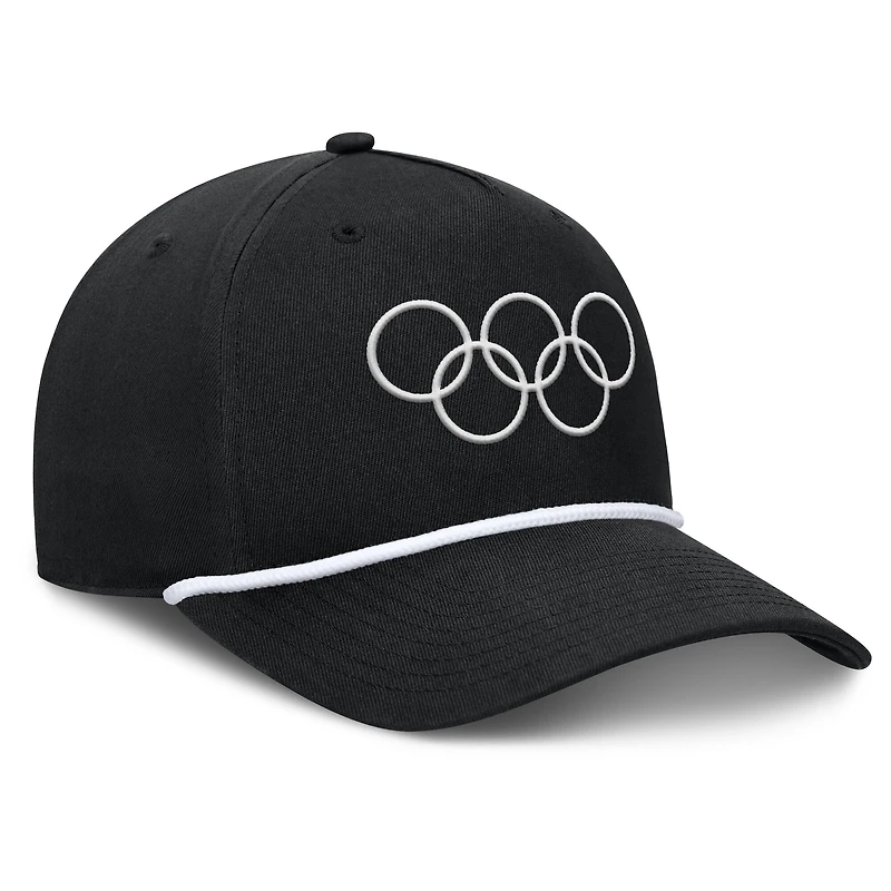 Men's Fanatics Black Olympic Games Podium A-Frame Adjustable Hat