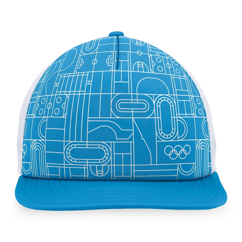 Men's Fanatics Blue Olympic Games Five-Panel Trucker Snapback Hat