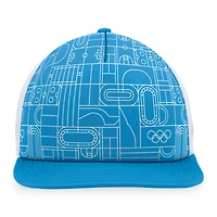 Men's Fanatics Blue Olympic Games Five-Panel Trucker Snapback Hat