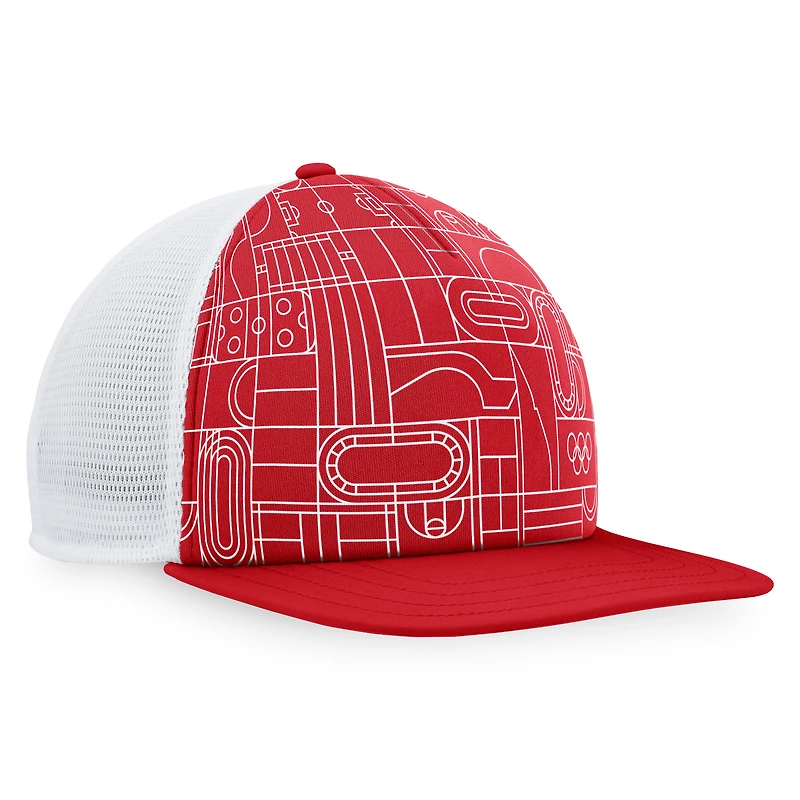 Casquette snapback de camionneur à cinq panneaux Fanatics Red Olympic Games pour hommes