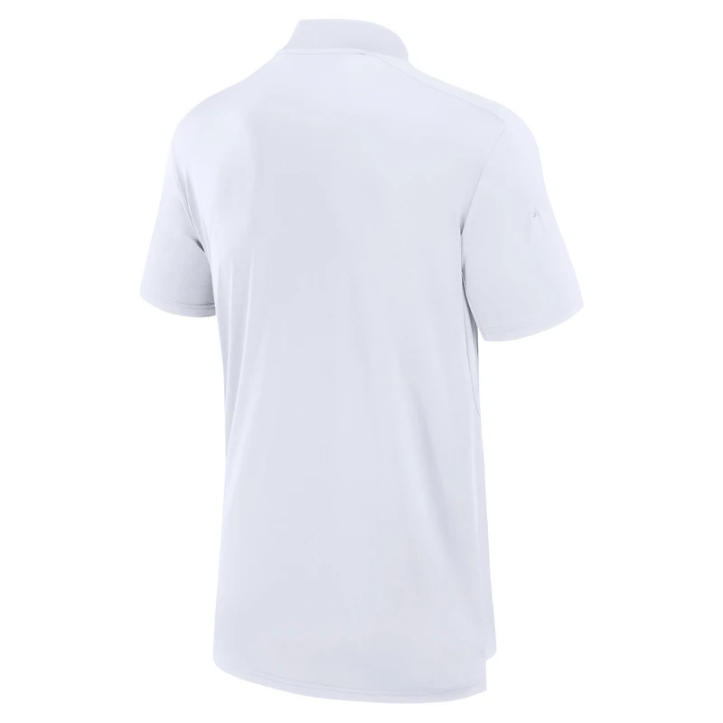 Men's Fanatics White Olympic Games Union Bar Quarter-Zip Polo