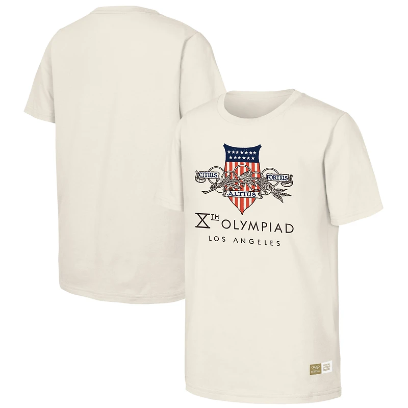 T-shirt homme naturel commémorant les Jeux olympiques de Los Angeles 1932