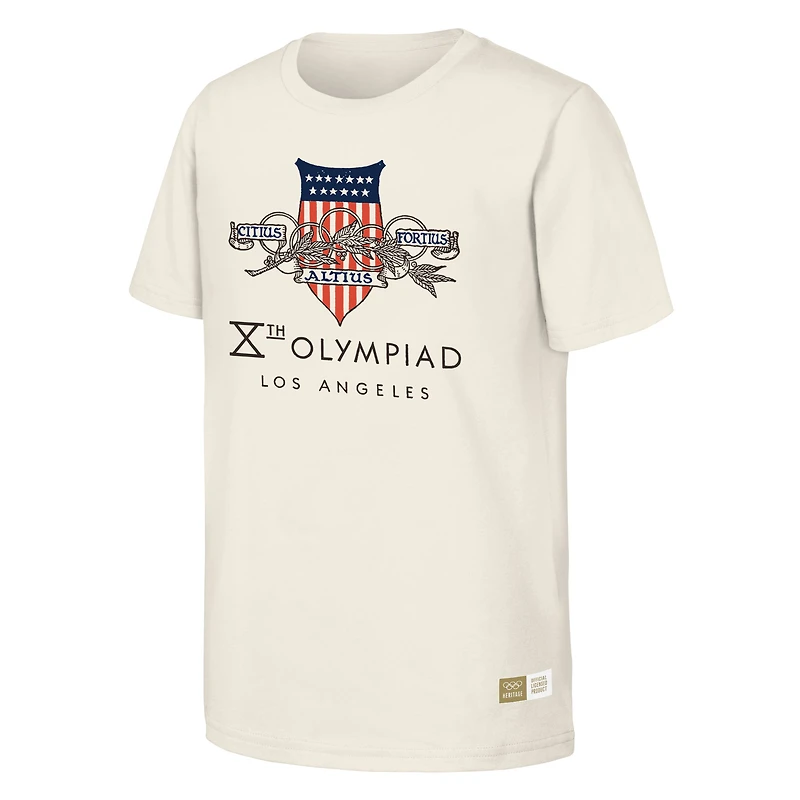 T-shirt homme naturel commémorant les Jeux olympiques de Los Angeles 1932