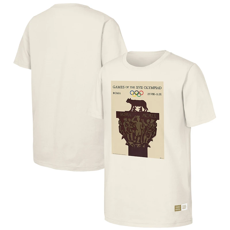 T-shirt homme naturel commémorant les Jeux olympiques de Rome 1960