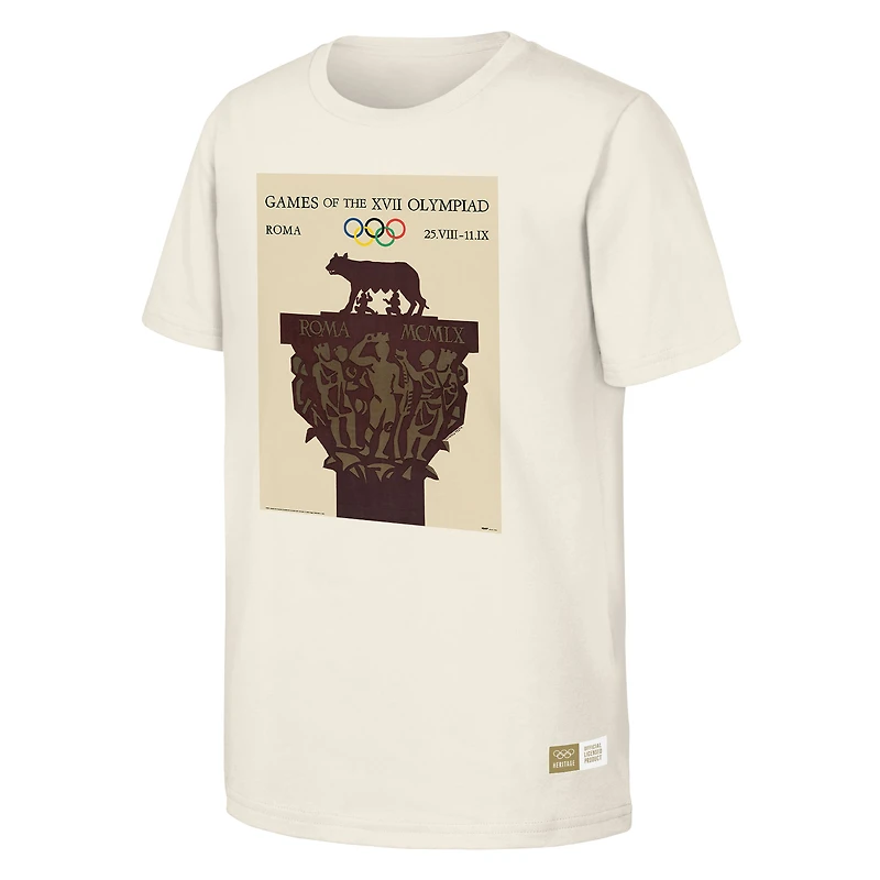 T-shirt homme naturel commémorant les Jeux olympiques de Rome 1960