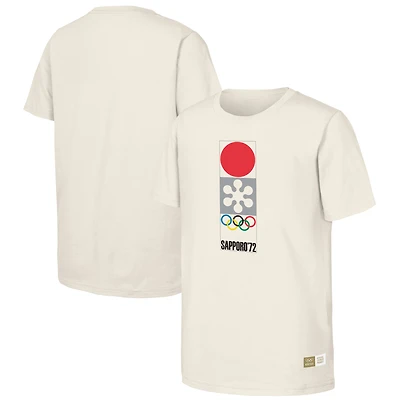 T-shirt naturel du patrimoine olympique des Jeux de Sapporo 1972 pour hommes