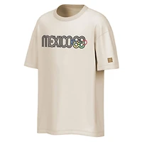 Men's Outerstuff  Beige 1968 Mexico Olympic Games Oversized Emblem & Poster T-Shirt