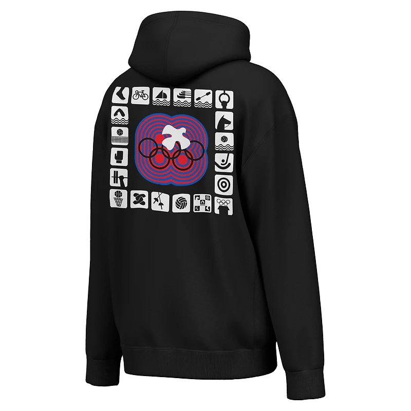 Men's Outerstuff Black Mexico 1968 Summer Olympics Pictograms Hoodie