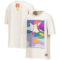 T-shirt Outerstuff Cream pour homme, Los Angeles, Jeux olympiques d'été de 1984, style rétro abstrait