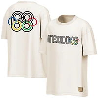 T-shirt pour homme Outerstuff Cream avec l'emblème des Jeux olympiques d'été du Mexique de 1968
