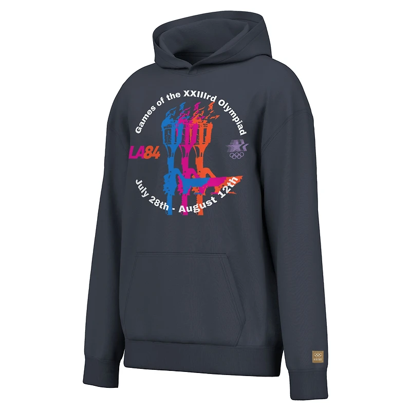 Men's Outerstuff Gray Los Angeles 1984 Summer Olympics Torch Bearer Hoodie