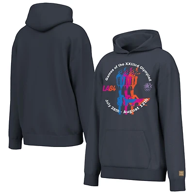 Men's Outerstuff Gray Los Angeles 1984 Summer Olympics Torch Bearer Hoodie