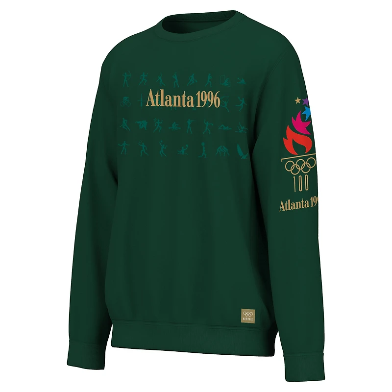 Men's Outerstuff  Green Atlanta 1996 Olympic Games Pictogram Sweatshirt