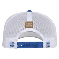 Men's Outerstuff  Royal Los Angeles 1984 Olympic Games Stars & Rings Foam Front Trucker Adjustable Hat