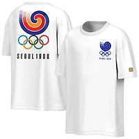 Men's Outerstuff  White 1988 Seoul Olympic Games Mascot Logo Impact Oversized T-Shirt