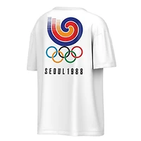 Men's Outerstuff  White 1988 Seoul Olympic Games Mascot Logo Impact Oversized T-Shirt