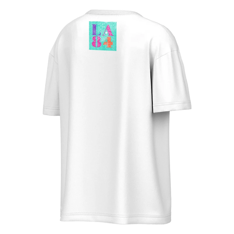 Men's Outerstuff White LA 1984 Summer Olympics Retro Grid T-Shirt
