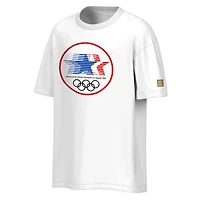 Men's Outerstuff  White Los Angeles 1984 Summer Olympics Emblem Patch T-Shirt