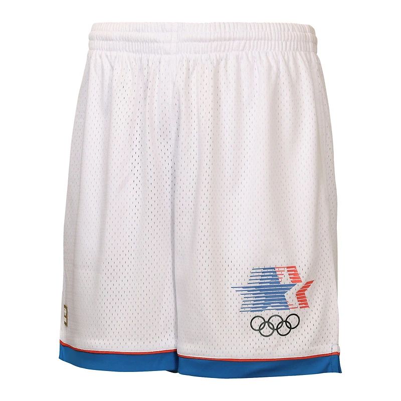 Men's Outerstuff White Los Angeles 1984 Summer Olympics Reversible Shorts